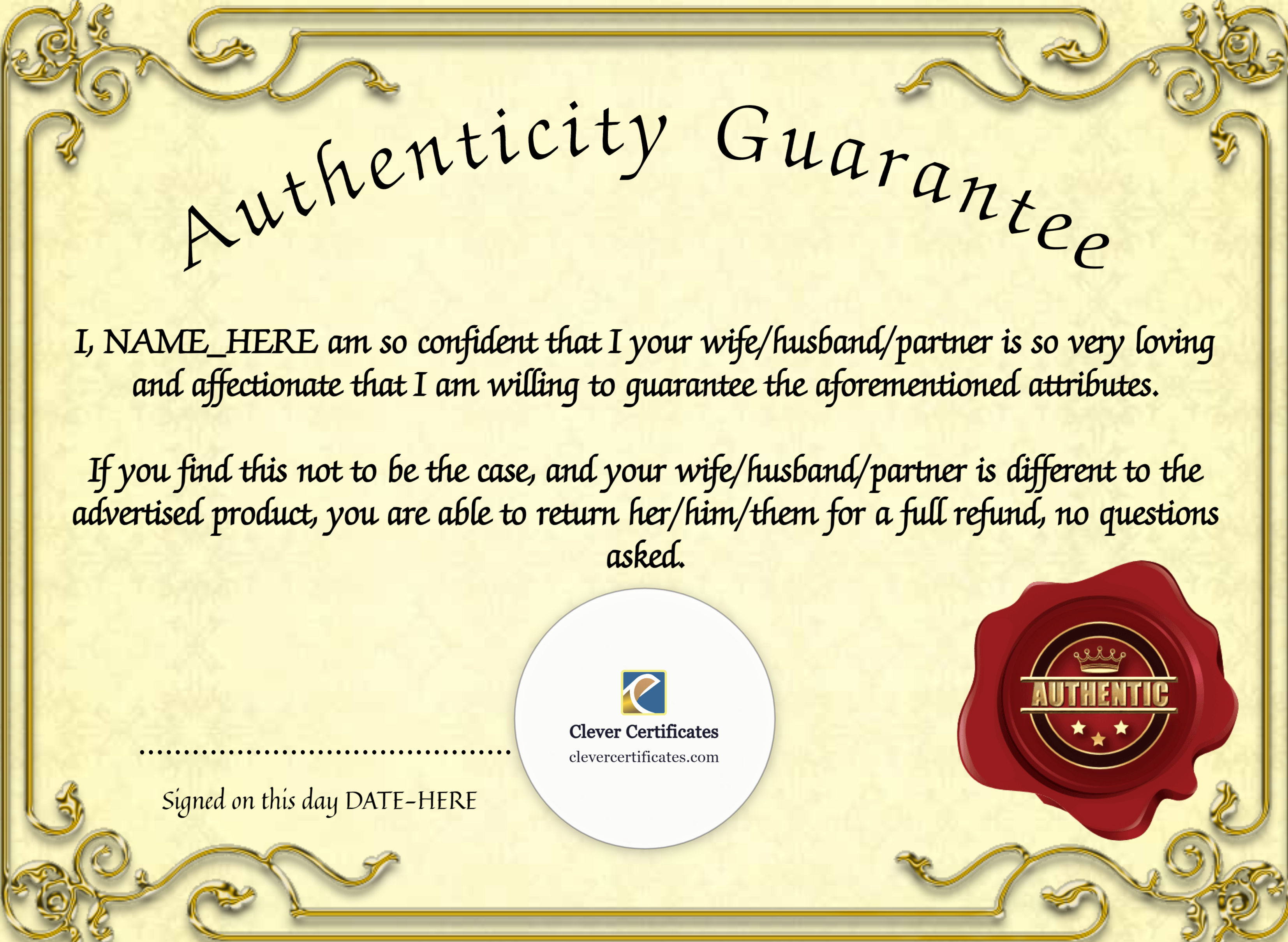 Certificate preview