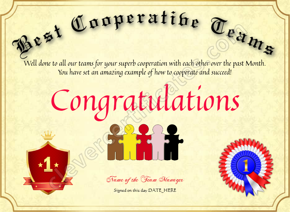 Best Cooperative Teams