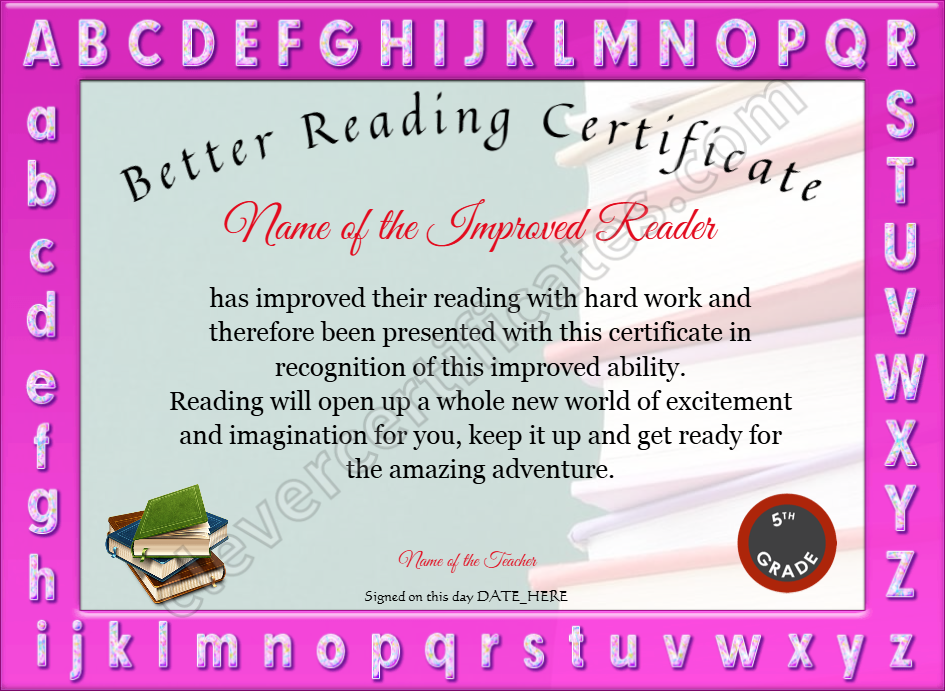 Better Reading Certificate