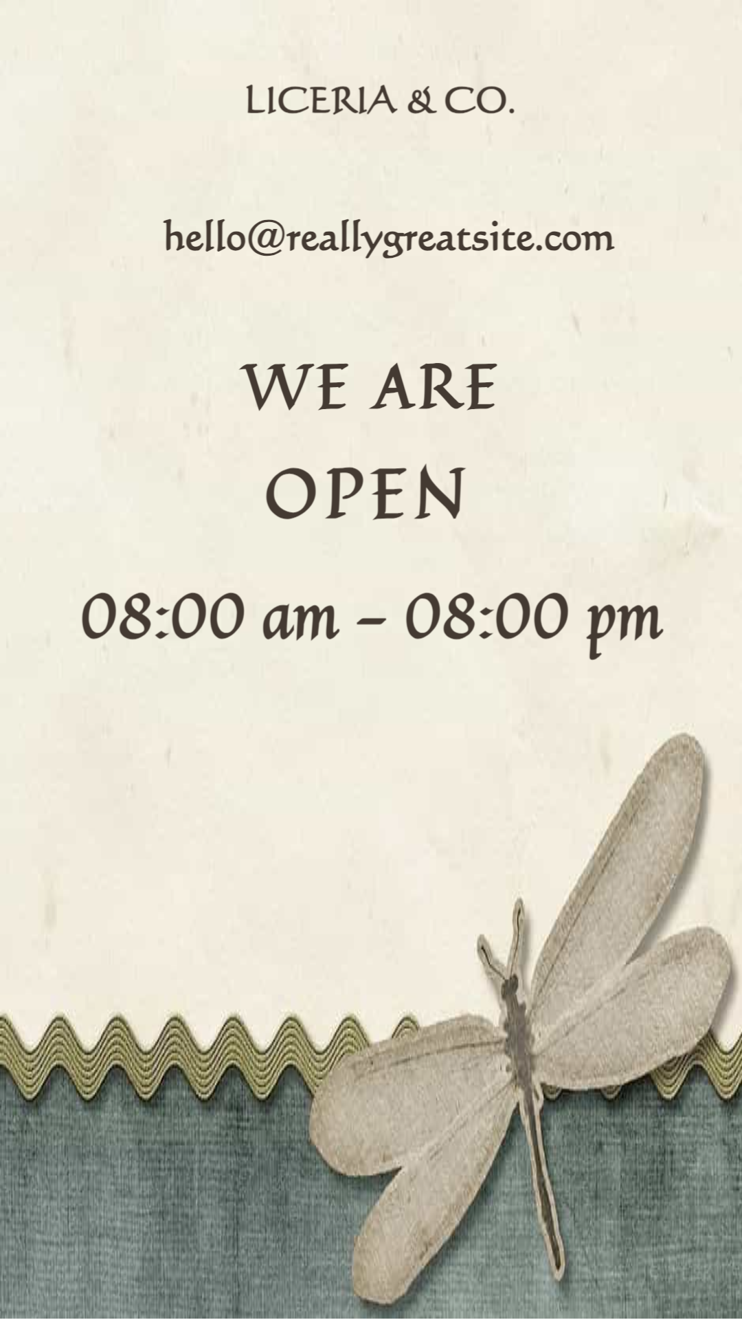 Brown Elegant We Are Open Instagram Reel