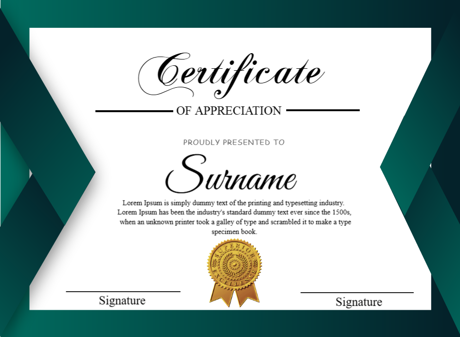 Certificate preview
