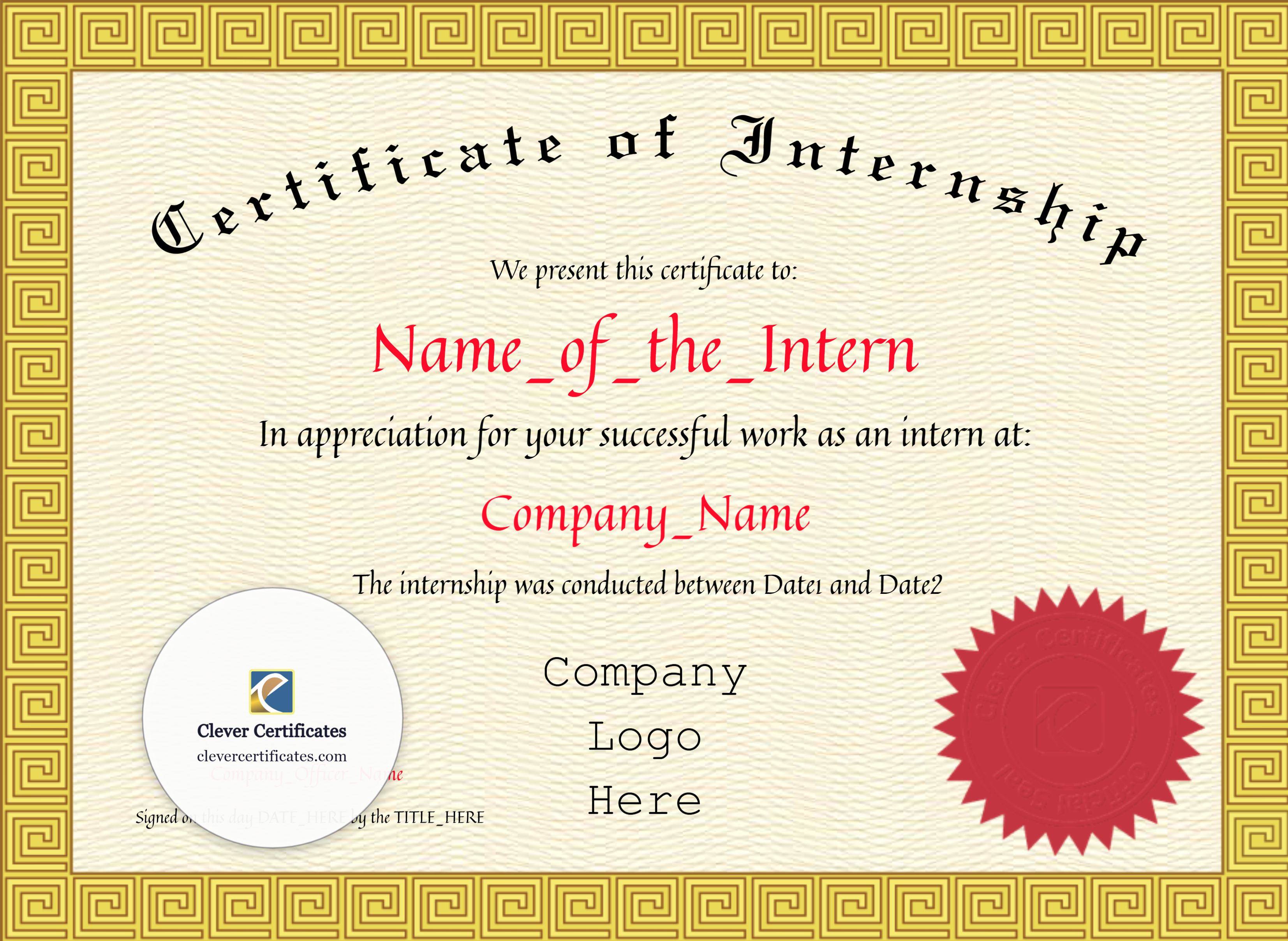 Certificate preview