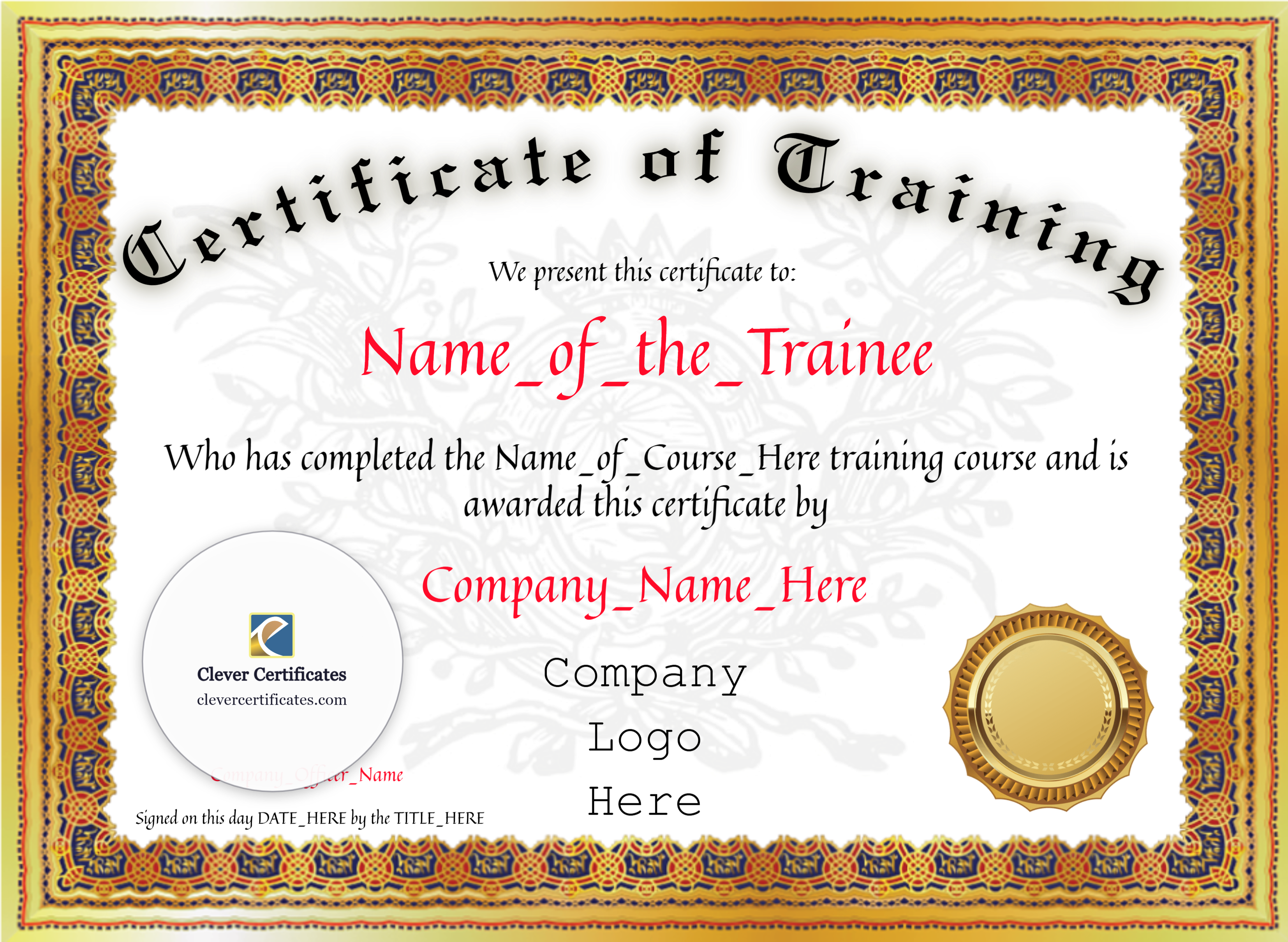 Certificate preview