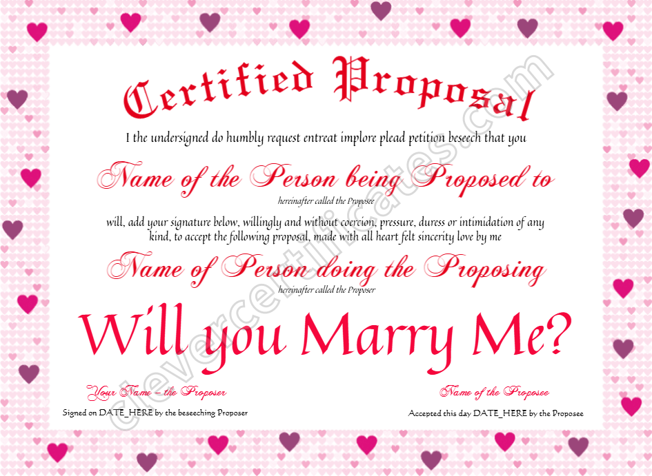 Certified Proposal
