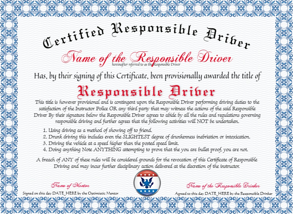 Certified Responsible Driver