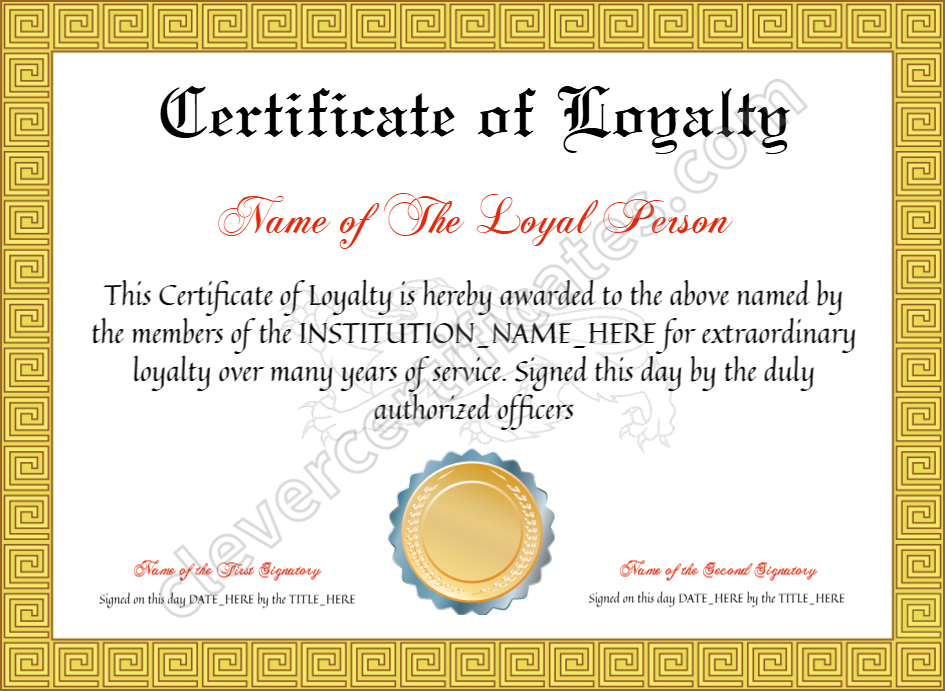 Certificate preview