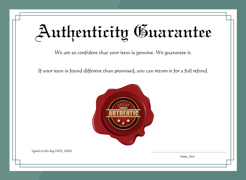 Certificate preview
