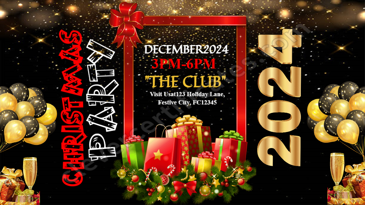 Editable 2024 Christmas Event Brochure