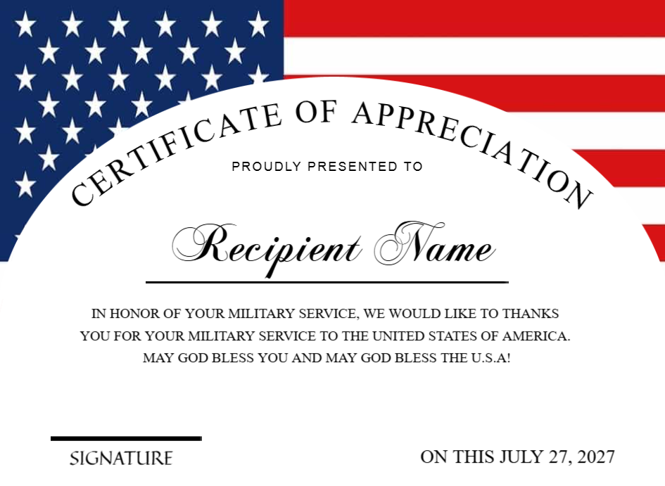 Certificate preview