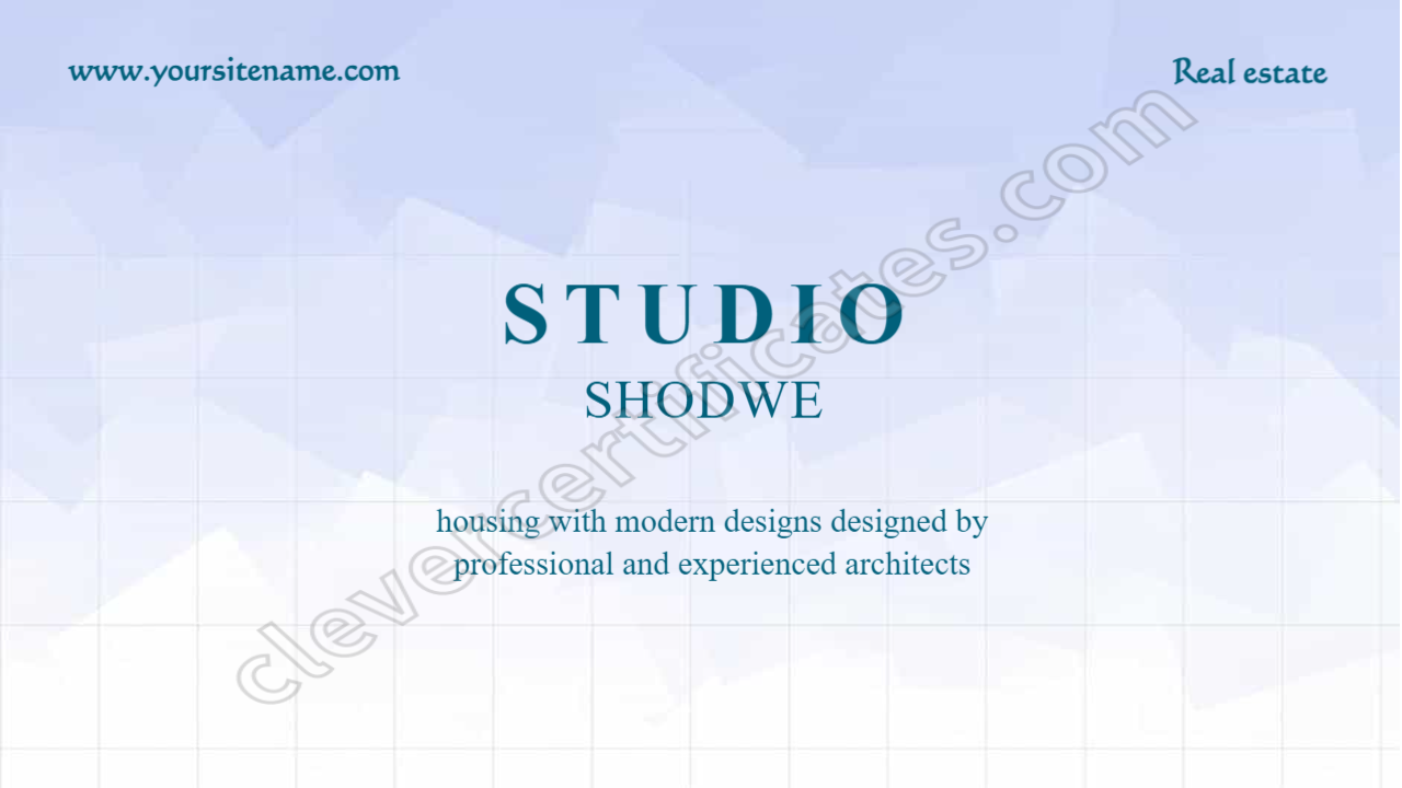 Editable Blue Real State Minimalist Trifold Brochure