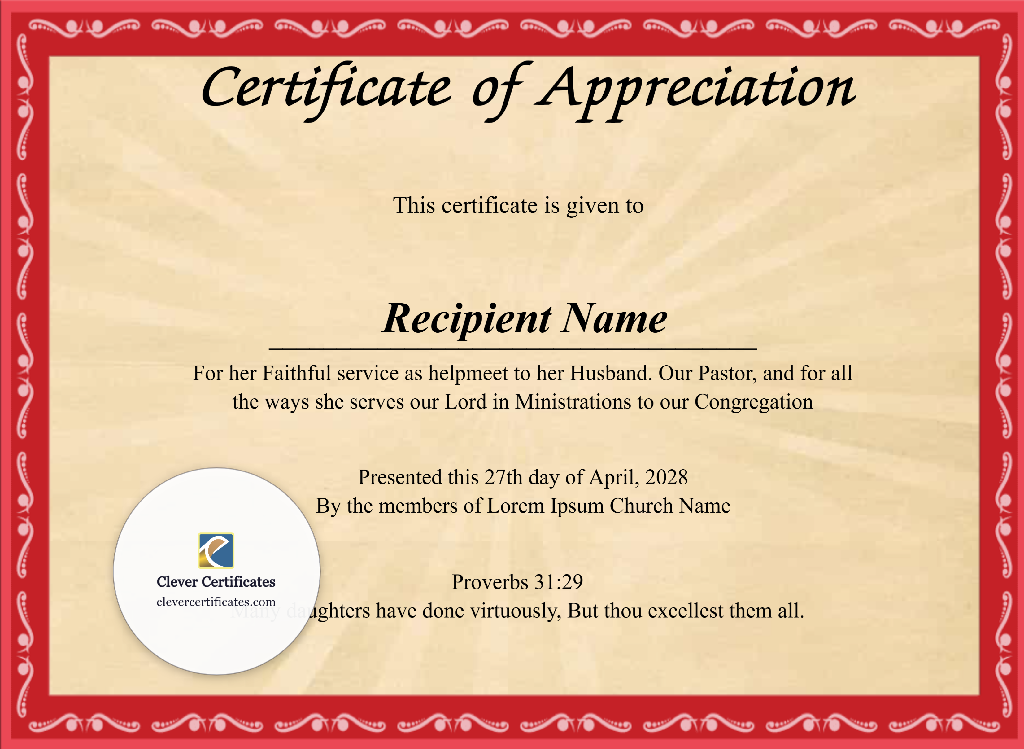 Certificate preview