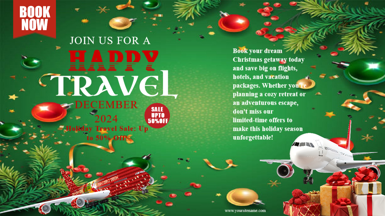 Editable Christmas 2024 Travel Deals Brochures