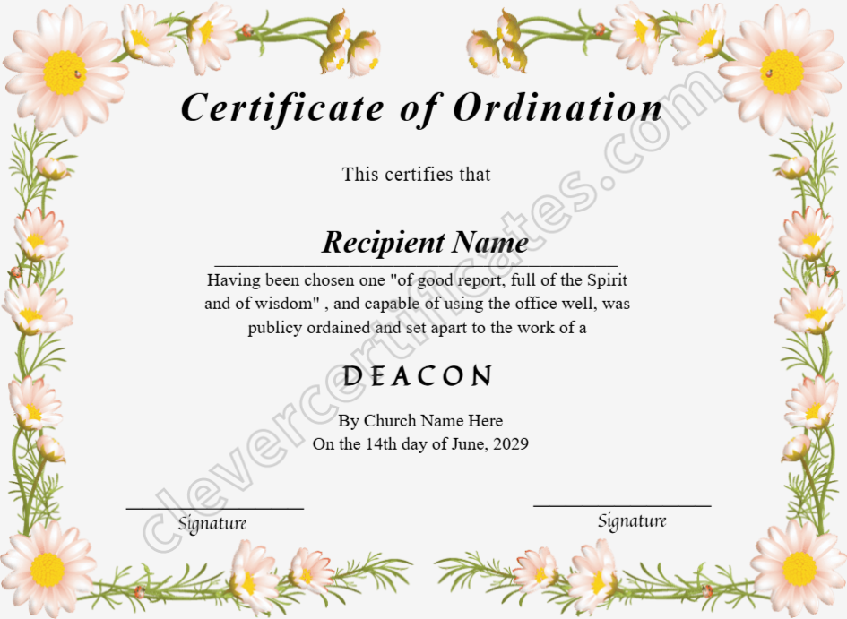 Certificate preview
