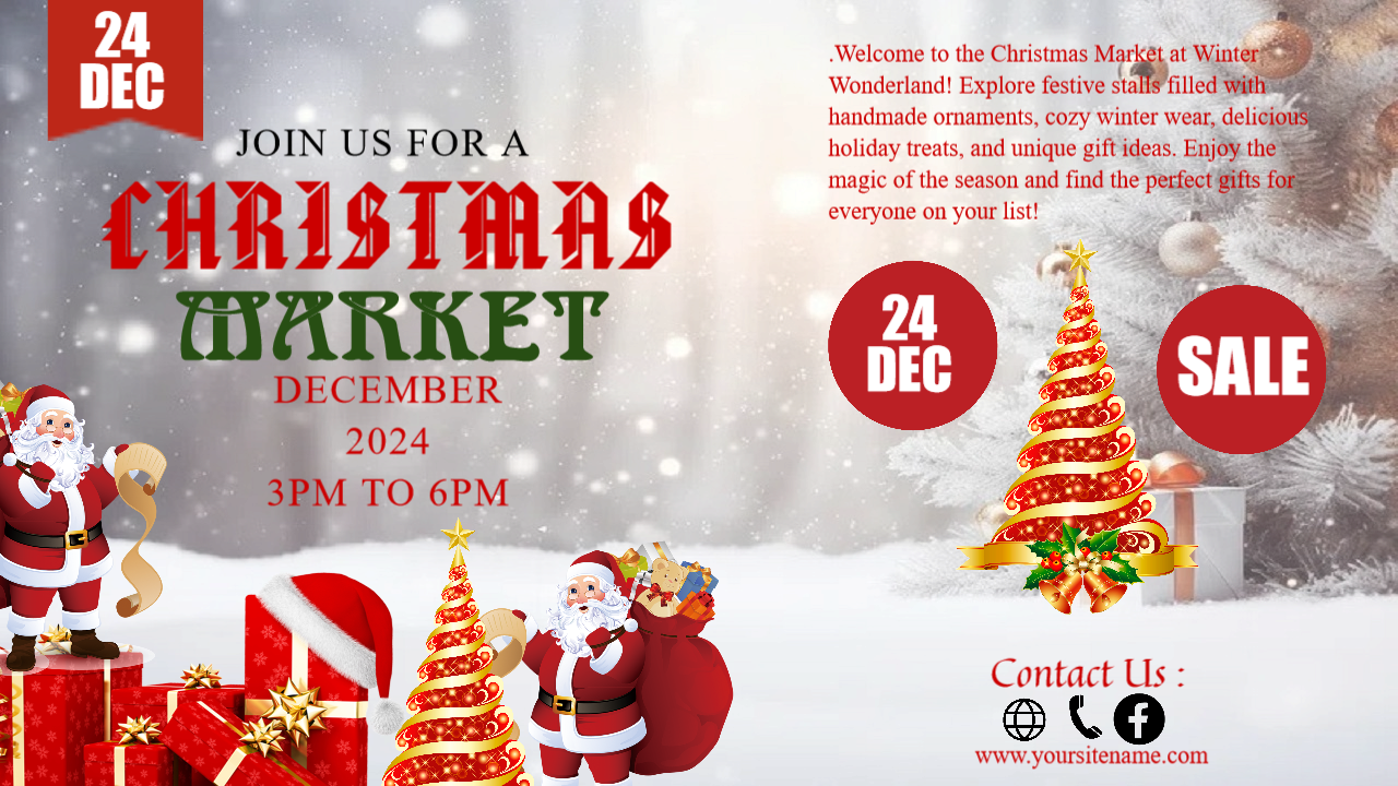 Editable Happy Christmas Marketing Brochure 