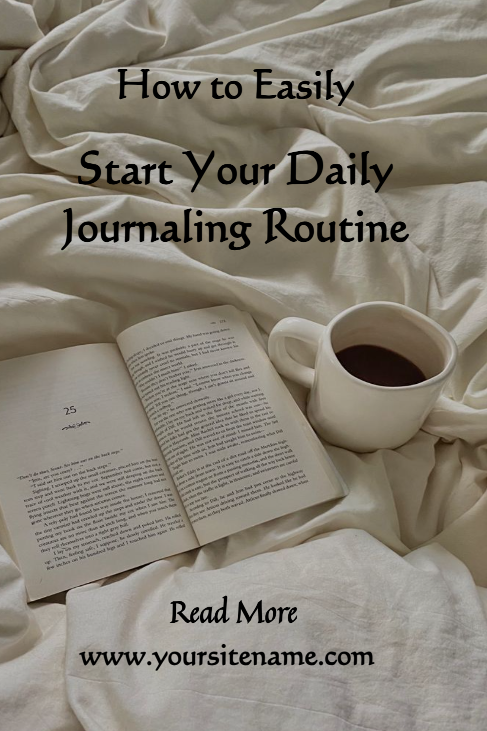 Editable Minimalist Journaling Tips Pinterest Pin