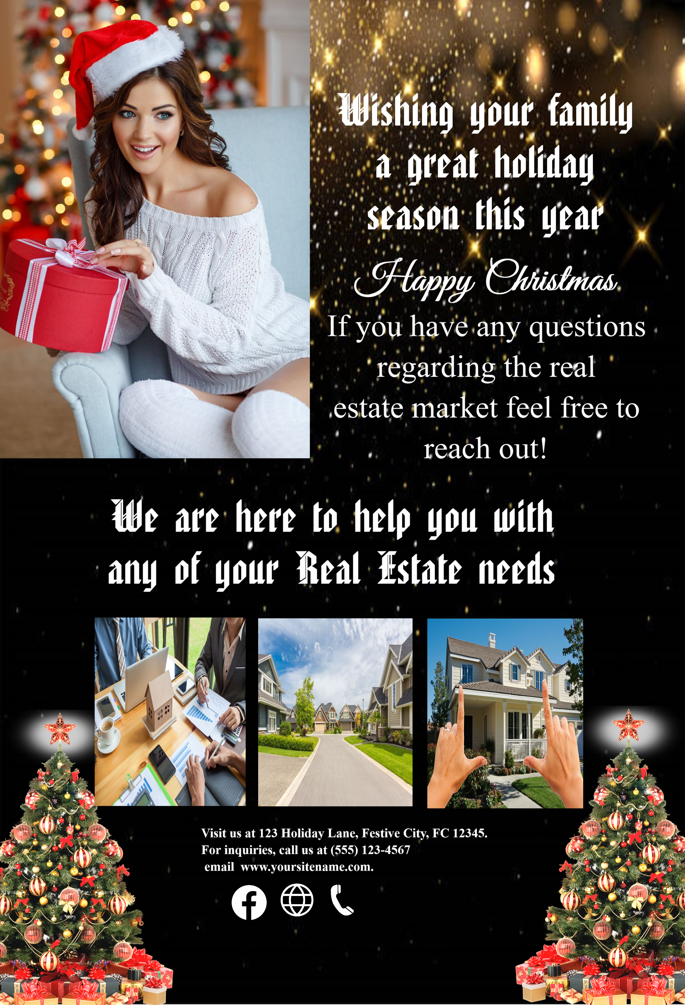 Editable Real Estate Christmas 2024 Flyer
