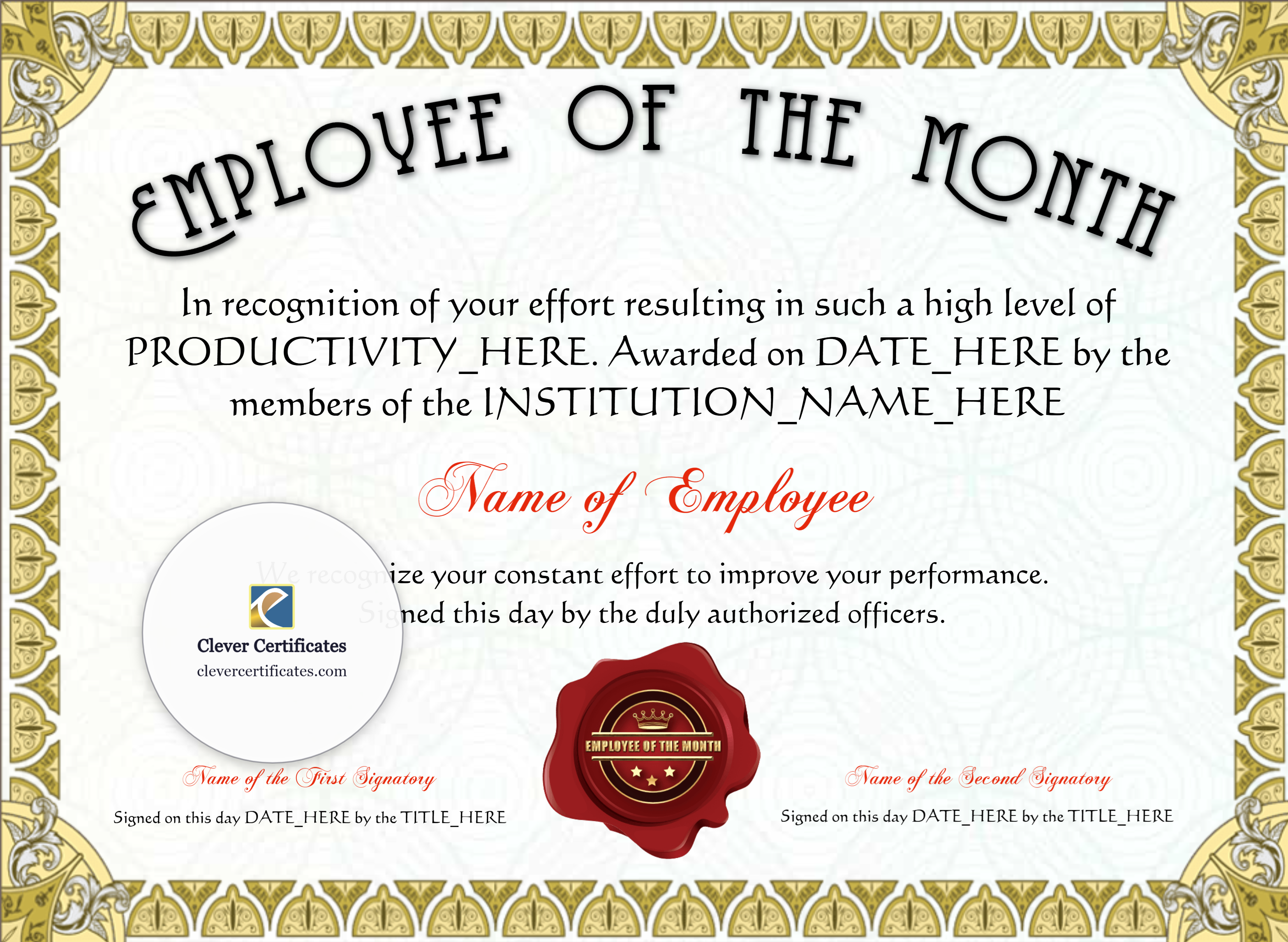 Certificate preview