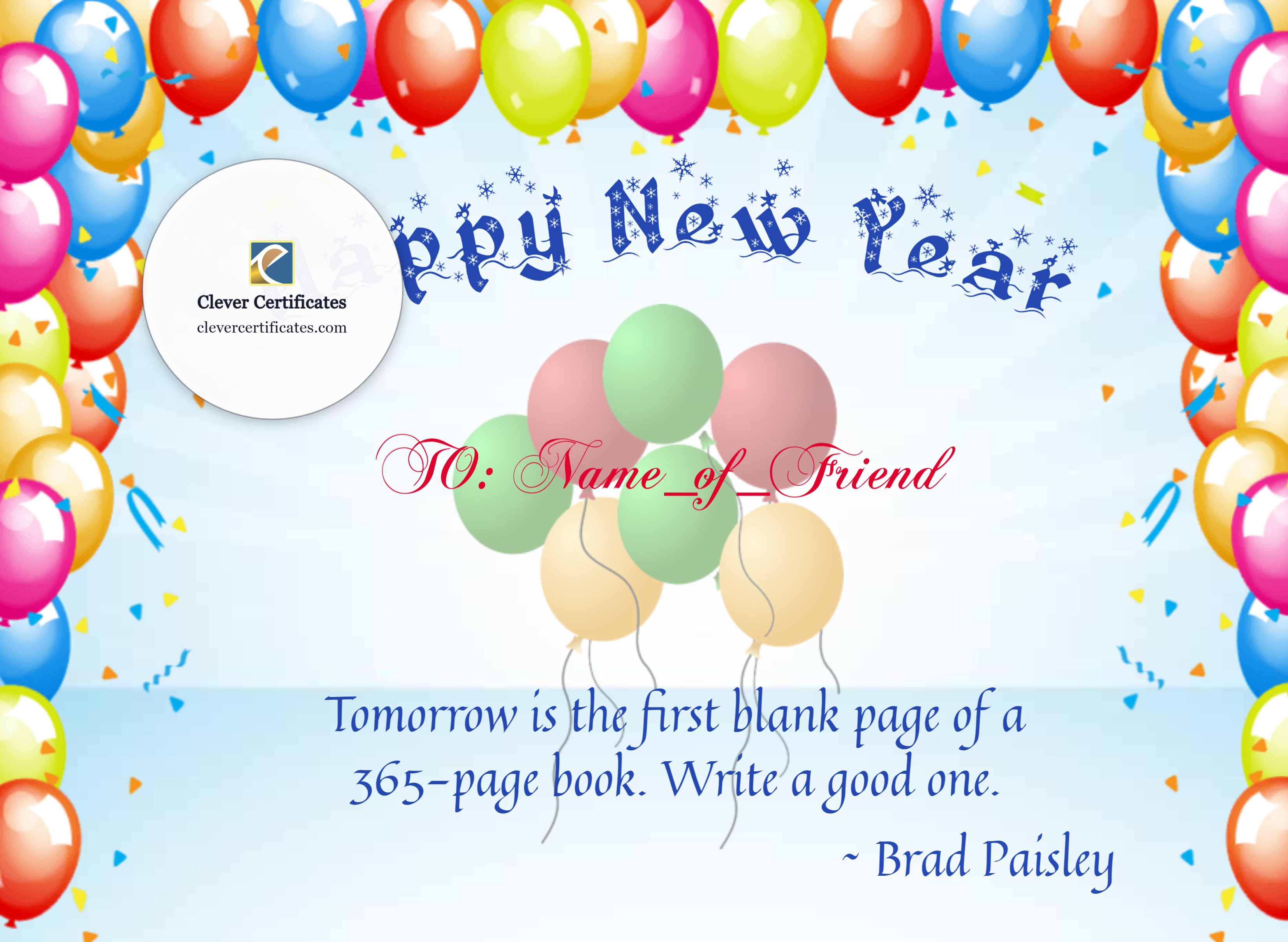 Certificate preview