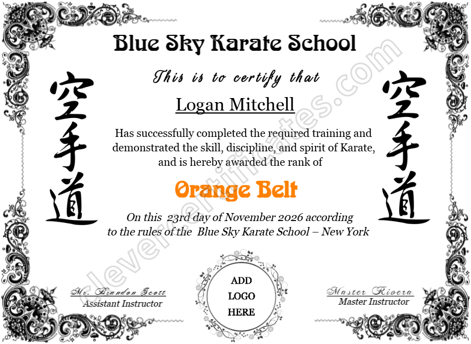 Certificate preview