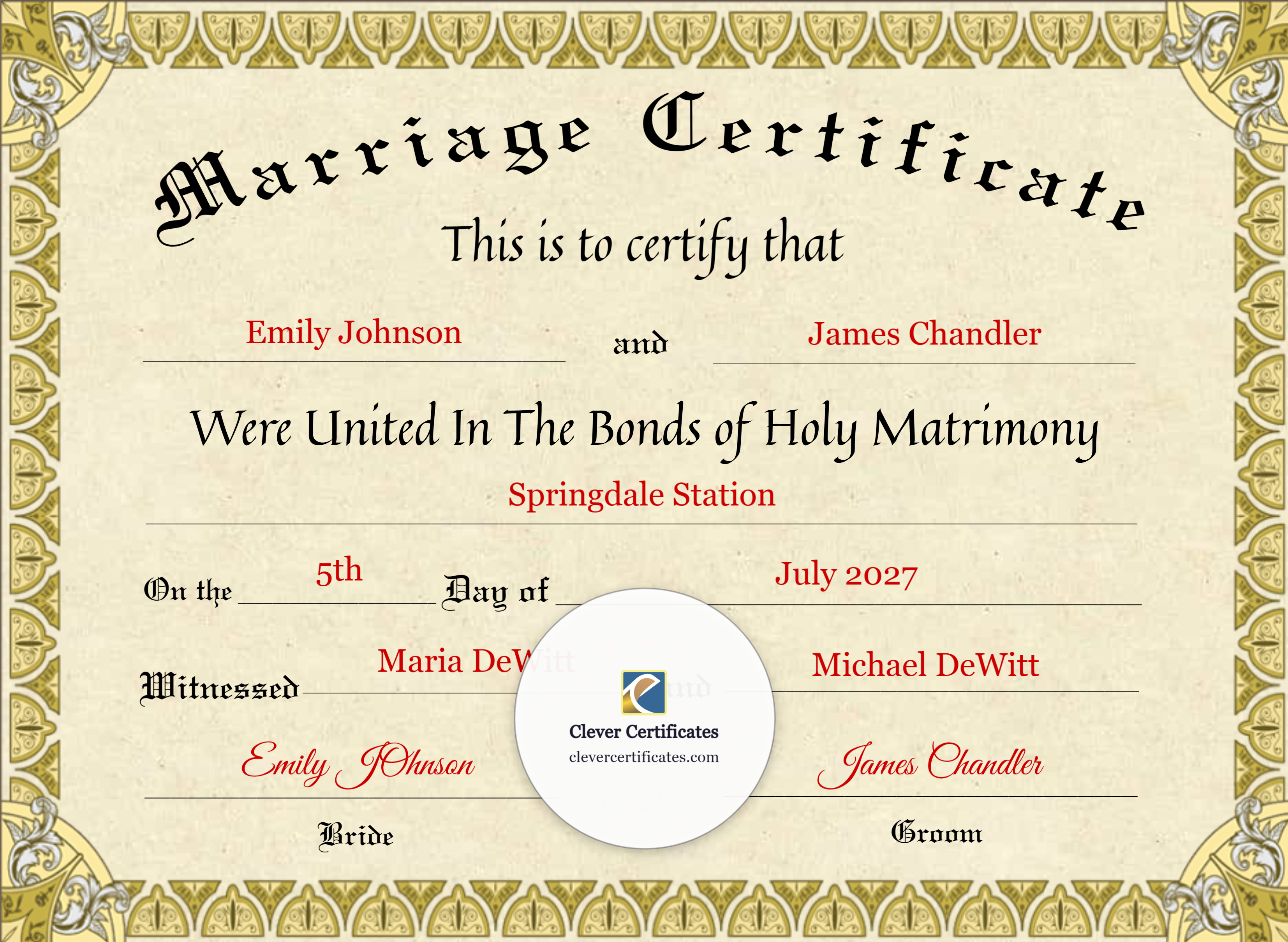 Certificate preview