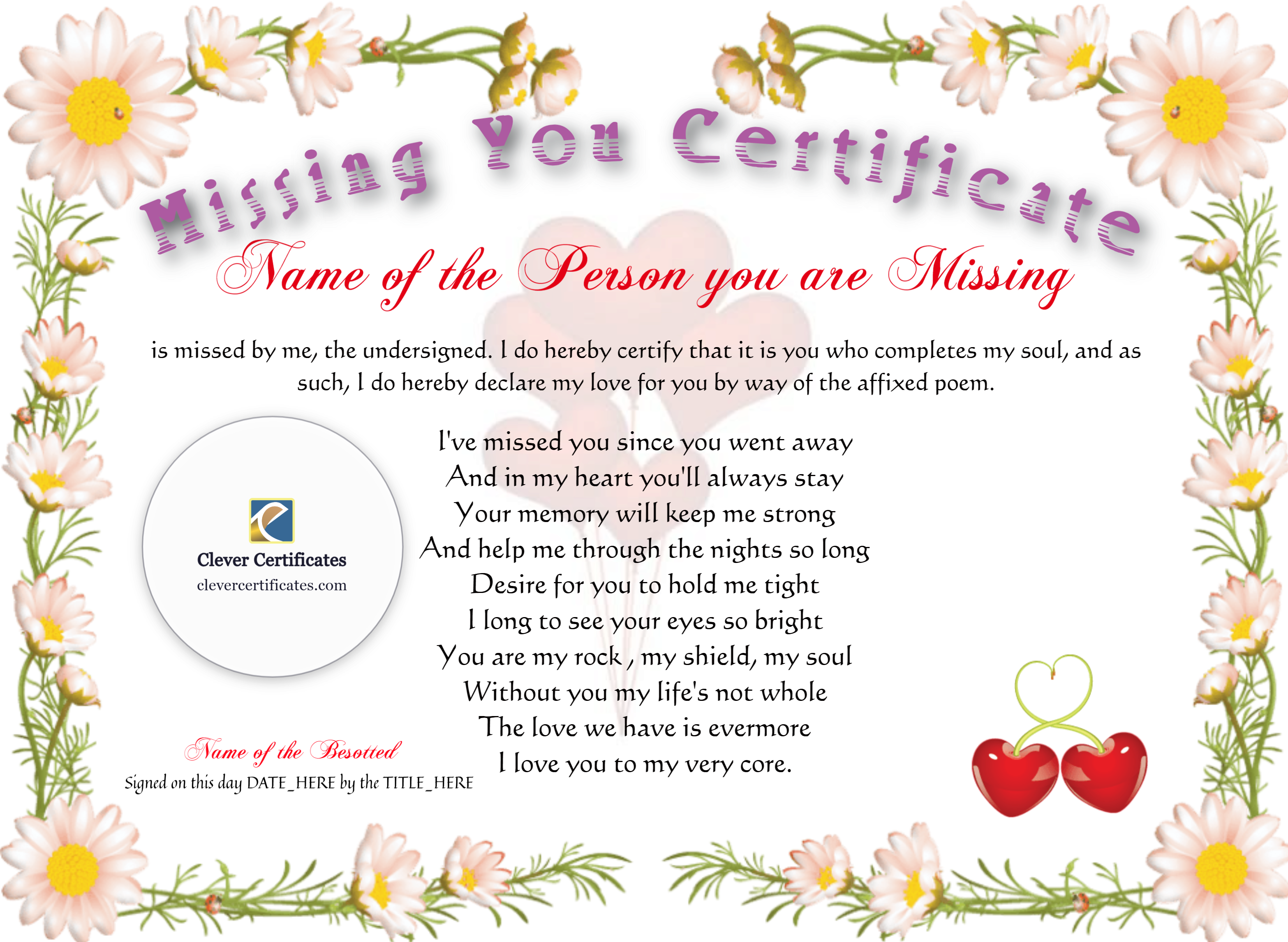 Certificate preview