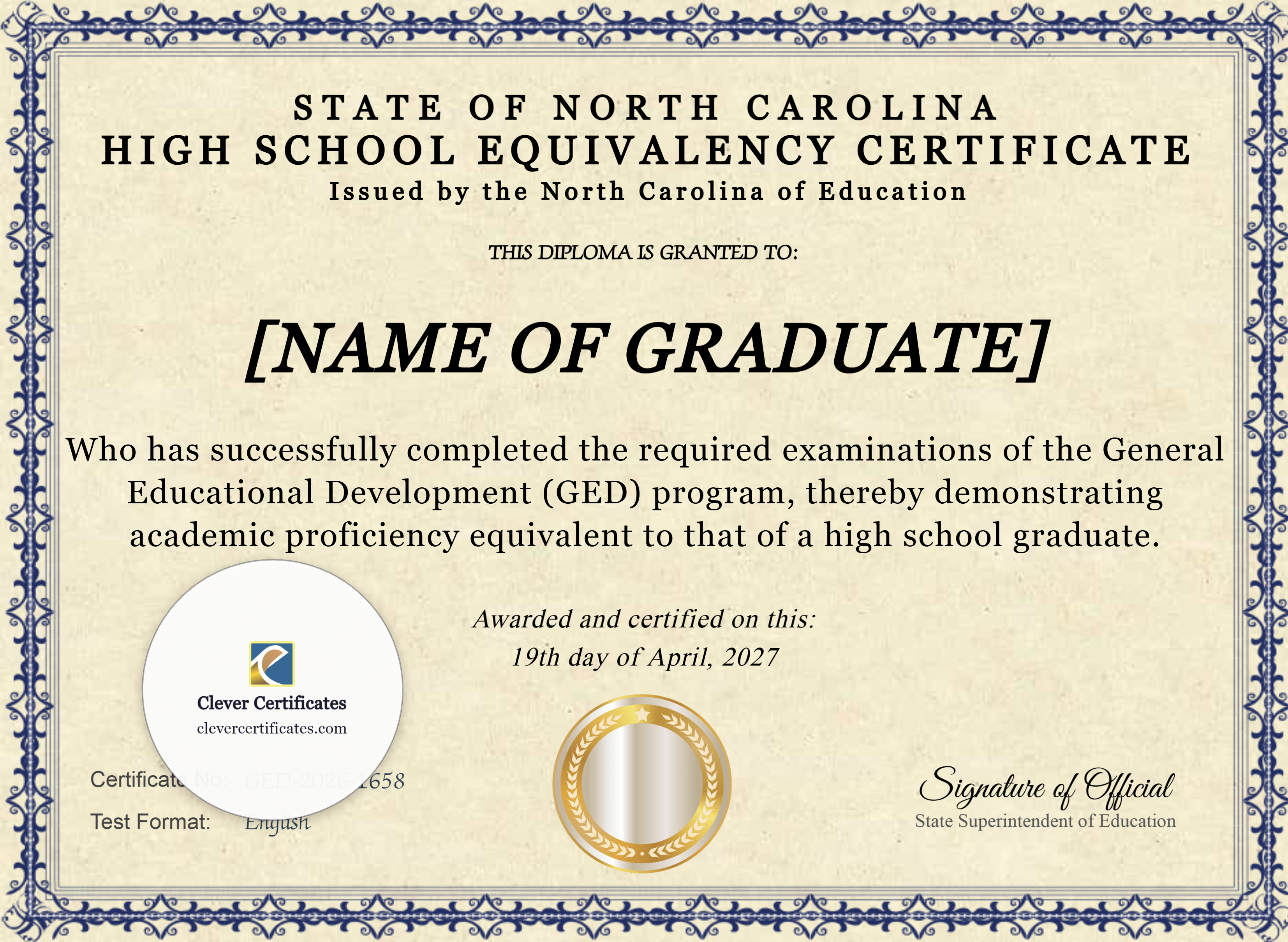 Certificate preview