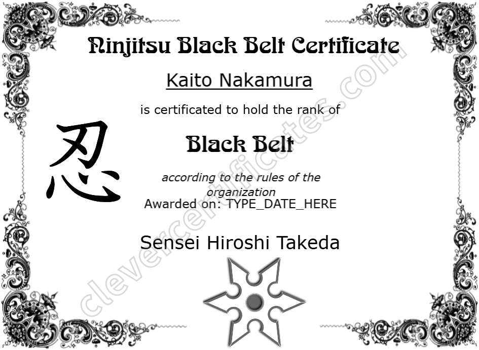 Certificate preview