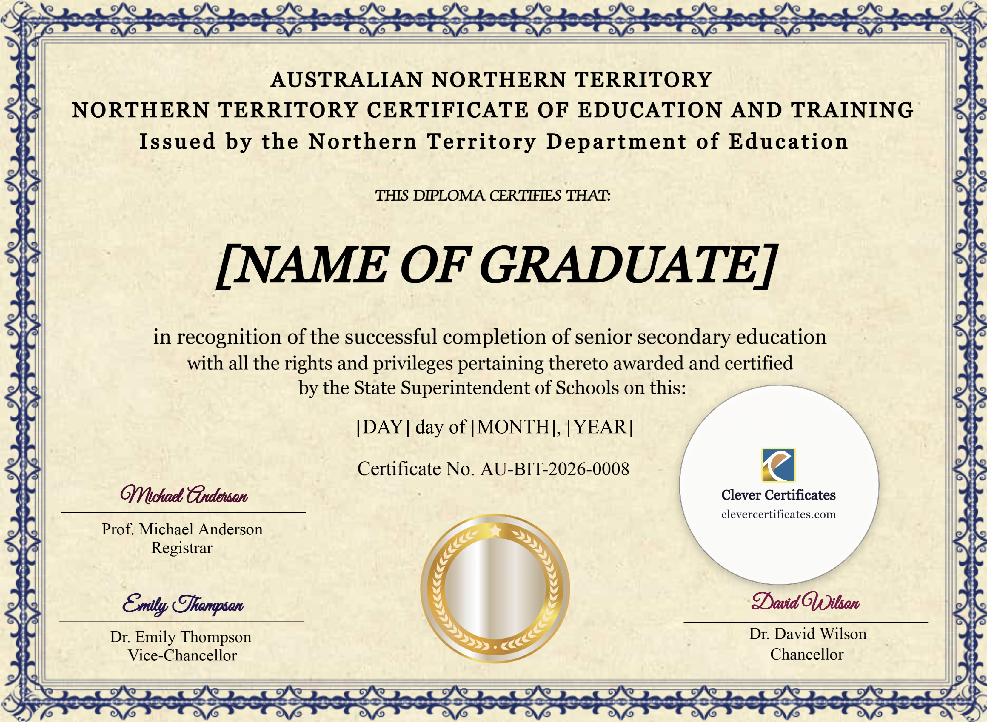 Certificate preview