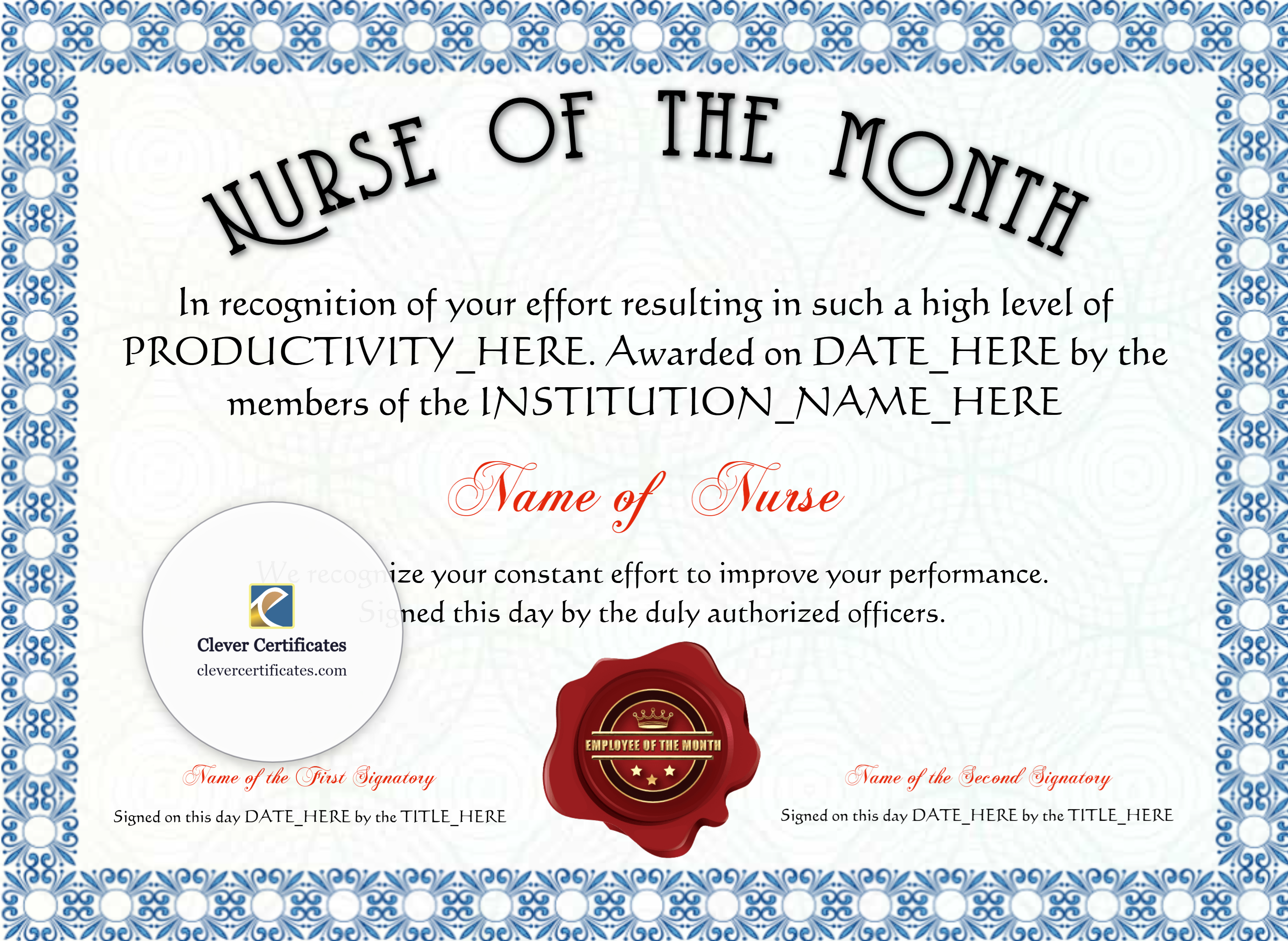 Certificate preview