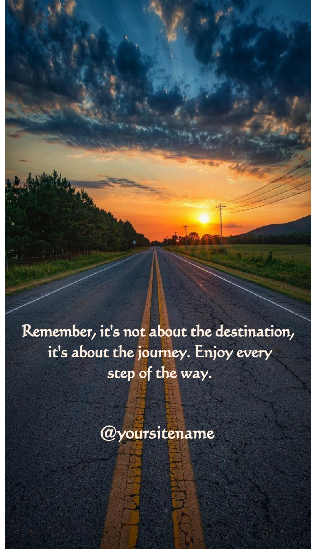 Orange Sunset Motivational Quote Your Story