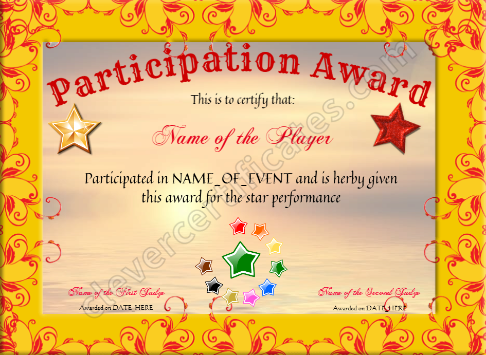 Participation Award