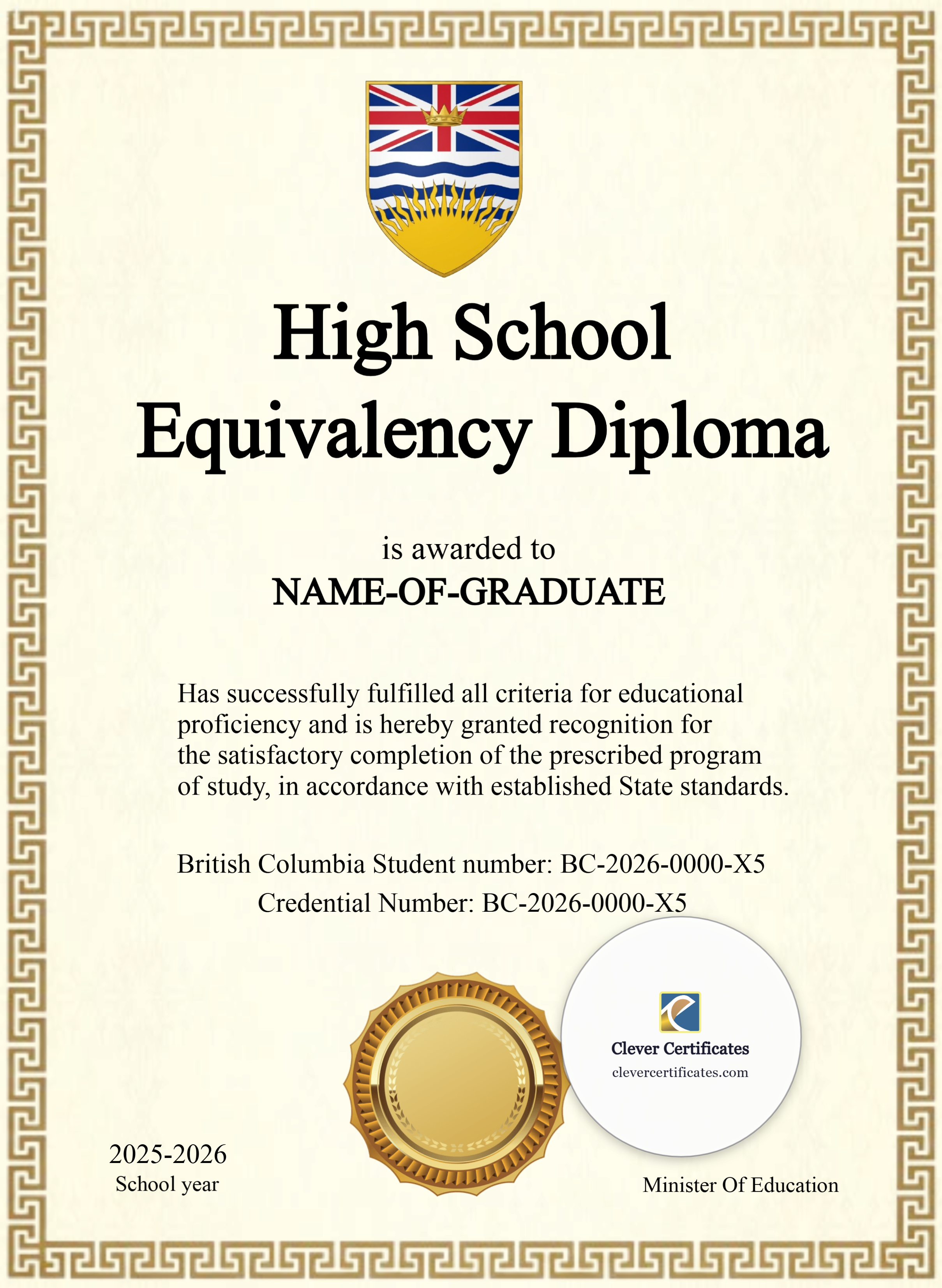 Certificate preview