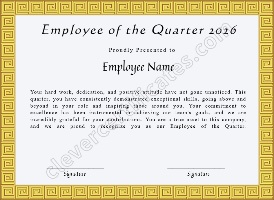 Certificate preview