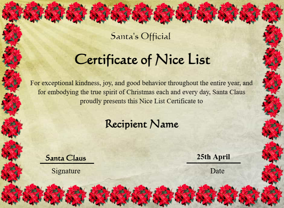 Certificate preview