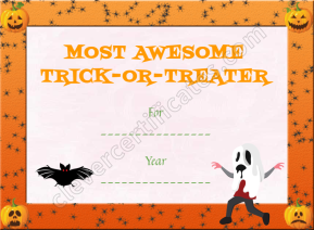 Best Trick Or Treater Award