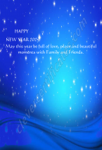 Blue Modern Happy New Year Flyer