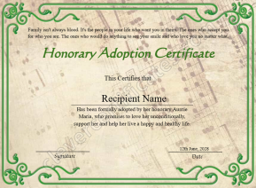 Certificate Of Child Adoption
