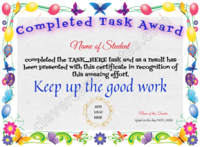 Completed Task Award