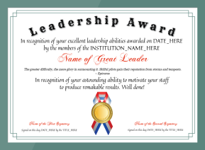 Customizeable Elegant Leadership Award