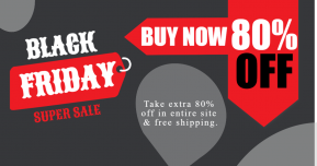 Editable Black Friday Sale Facebook Banner
