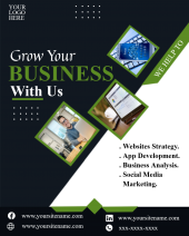 Editable Grow Your Business Instagram Post