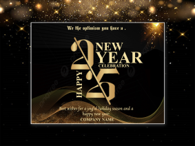 Editable New Year 2025 Business Card