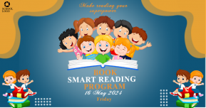 Editable School Book Smart Reading Facebook Post 