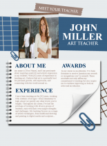 Editable Teacher Profile Template 