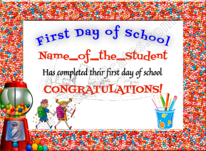 First Day Of School