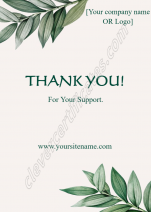 Green And White Thank You Flyers