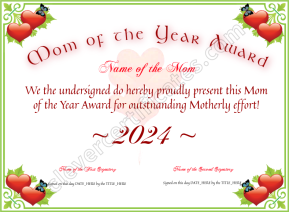 Mom Of The Year Award