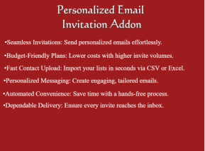 Personalized Email Invitation Addon