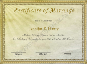 Printable Minimalist Wedding Keepsake Certificate