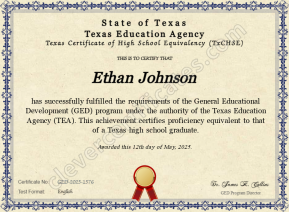 Texas High School Equivalency Certificate